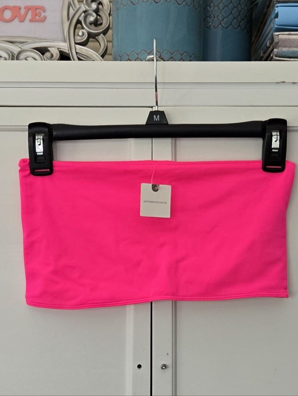 NWT Anthropologie Neon Hot Pink Bandeau Top